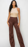 Suede Wide Leg