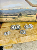 Beaded Button Studs